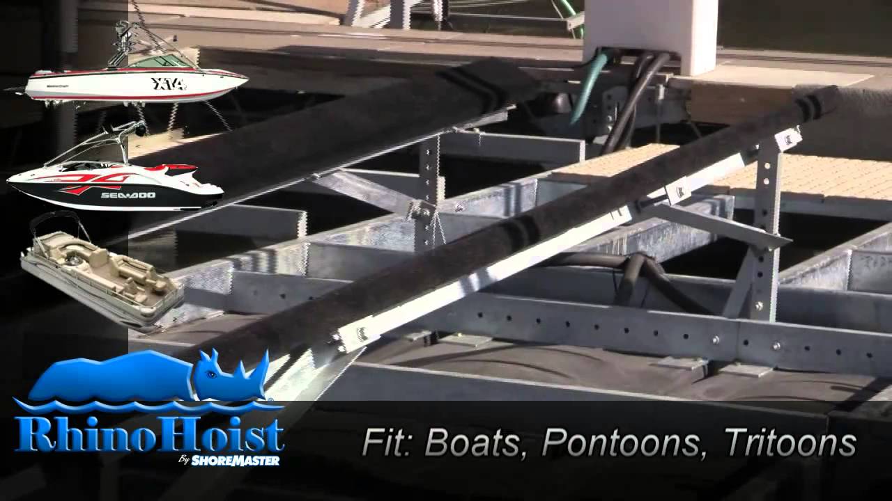 Official Rhinohoist Front Mount Floating Boat Lift Video Youtube