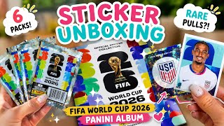Opening 6 FIFA World Cup 2026 Panini Sticker Packs! Rare Pulls?! ⚽🔥 Opening 6 FIFA World Cup 2026 Panini Sticker Packs! Rare Pulls?! ⚽🔥