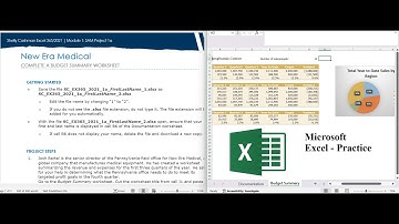 SAM Project 1a Excel Module 01 Creating a Worksheet and a Chart - New Era Medical COMPLETE A BUDGET