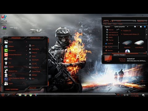Windows 10 Battlefield theme HUD Machine Burnt Orange