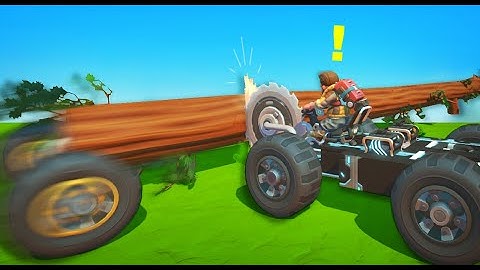 How Fast Can We Saw Runaway Trees in HALF!? - Scrap Mechanic Gameplay