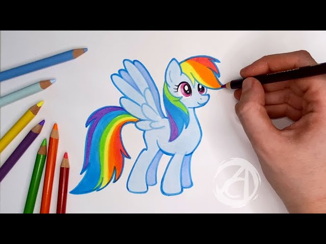 COMO DESENHAR A RAINBOW DASH 🌈 (My Little Pony) com a Dai