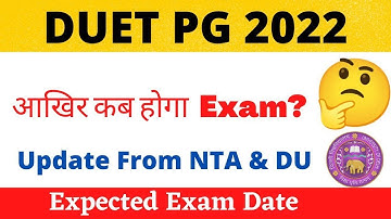 DUET PG Admission 2022 Official Update | Delhi University Admission ,DUET  ,Expected Exam Date