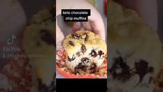 EASY KETO CHOCOLATE CHIP MUFFINS. DELISH