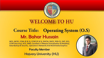 University Lecture Operating Sys. (Thrashing, Memory Mapped File & File System) By Mr. Bahar Hussain
