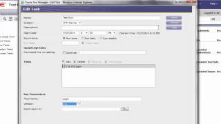 Schedule a Run in OTM - Oracle Applications Testing Suite