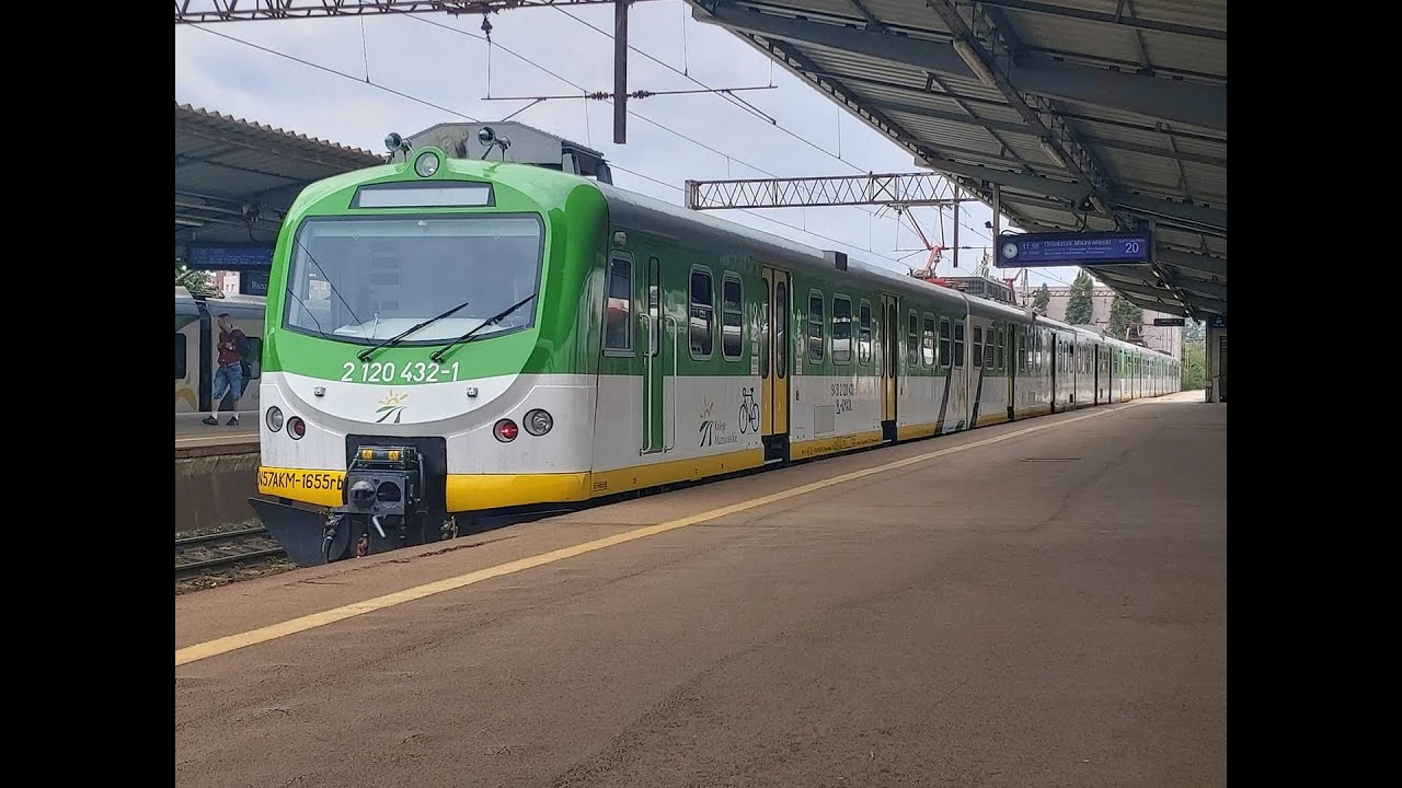 Przejazd: EN57AKM-1571 + EN57AKM-1655 Koleje Mazowieckie Linia R1