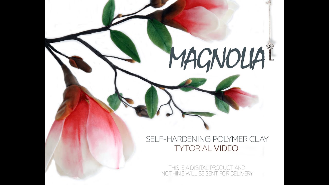 Polymer Clay Magnolia Tutorial /Мастер-класс Магнолия из полимерной глины©