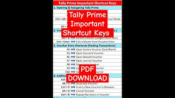 Important shortcuts of tally prime #tally #tallyprime #tallyexcel #tallyforbeginners #tallyprime5