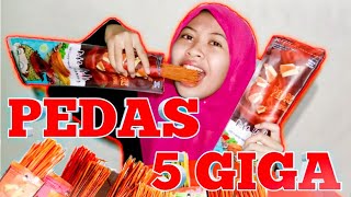 CHALLENGE MAKAN MIE LIDI SIUMANG PEDAS 5 GIGA