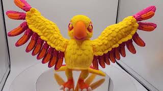 Bambu Labs X1-Carbon Time-lapse of an articulated multi-color Parrot.