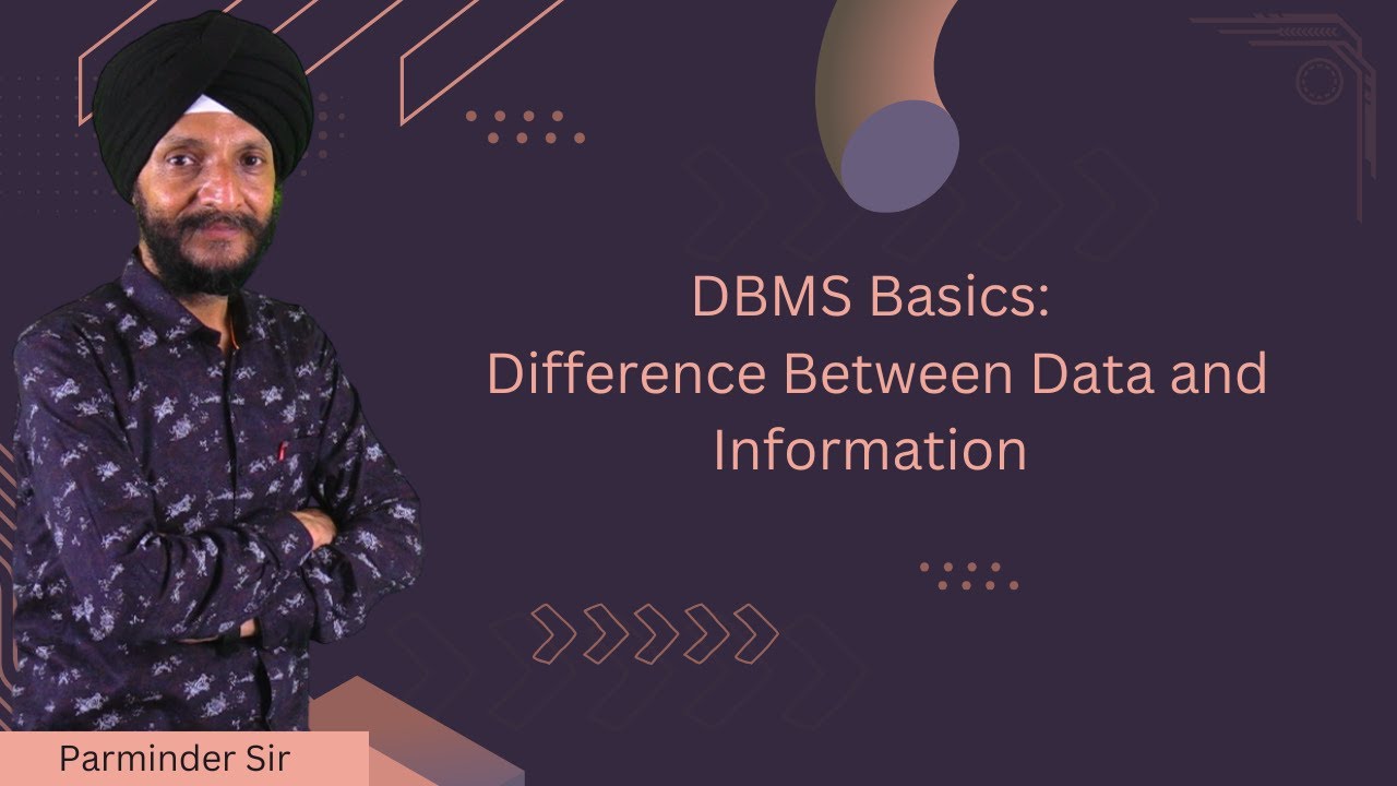 DBMS Basics: Difference Between Data and Information - YouTube