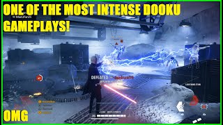 Star Wars Battlefront 2 - One of the most INTENSE Dooku gameplays out there! Incredibly close game!