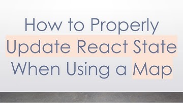 How to Properly Update React State When Using a Map