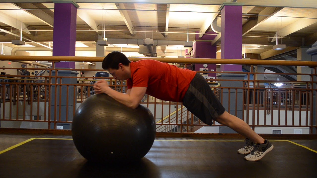Stability Ball Plank Circles - YouTube