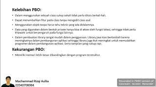 Pemrograman Berbasis Objek (pbo) dan Pemrograman Prosedural (pop
