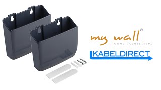 HZ6L MYWALL 2x Accessoire houder - Zelfklevend of schroefbaar - 12,5 cm breed - Tot 2kg - Blauw HZ6L MYWALL 2x Accessoire houder - Zelfklevend of schroefbaar - 12,5 cm breed - Tot 2kg - Blauw