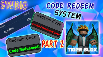 How to make Code Redeem System | Part 2/2 | Roblox Studio