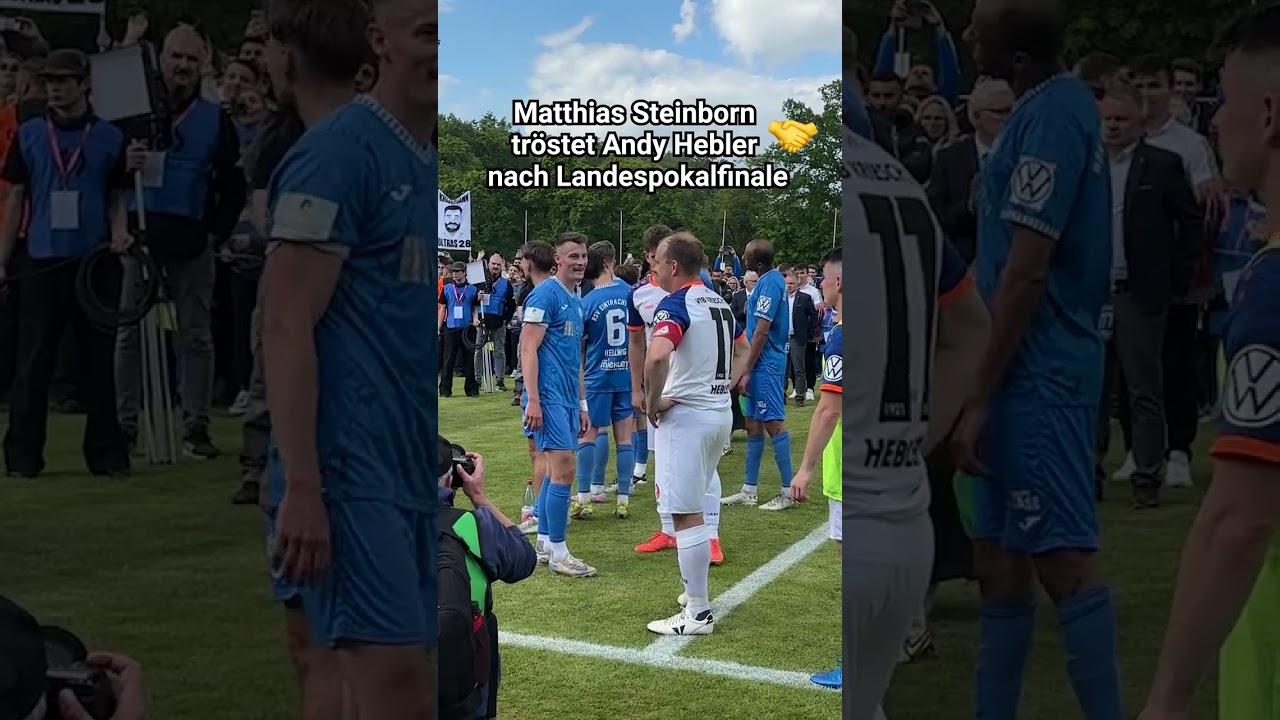 Steinborn tröstet Hebler nach Landespokal-Finale