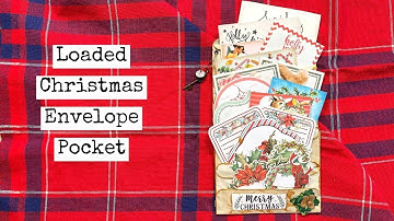 Beginner Tutorial Loaded Christmas Pocket from Envelopes/Digital Collage Club DT Project