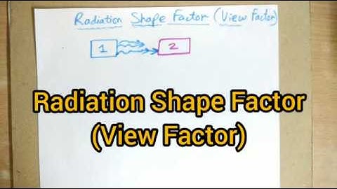 Radiation Shape Factor / View Factor in HEAT TRANSFER trick