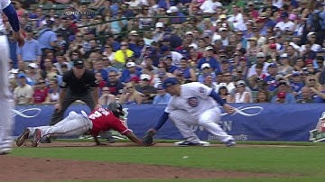 WSH@CHC: Beeler picks off Span at first base