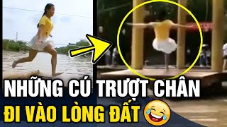 Tổng hợp những cú trượt chân 'ĐI VÀO LÒNG ĐẤT' khiến ai thấy cũng phải BẬT CƯỜI P3 | Tin 3 Phút Hài