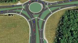 SR 29 at SR 82 Roundabout Simulation video