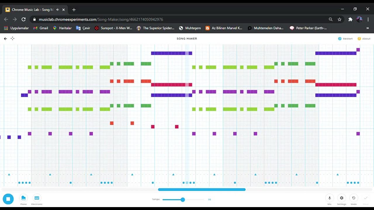 Chrome Music Lab Believer (link) YouTube