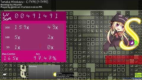 Day 495 of C-TYPE until slideracc is optional in osu! lazer