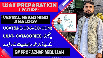 USAT Preparation Verbal Reasoning Analogy Lecture 1