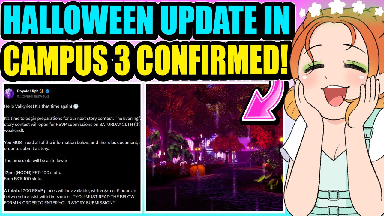 💜NEW HALLOWEEN HALO REVEALED?! + WAVE 1 IS BROKEN! Royale High Campus 3  Royalloween ROBLOX 