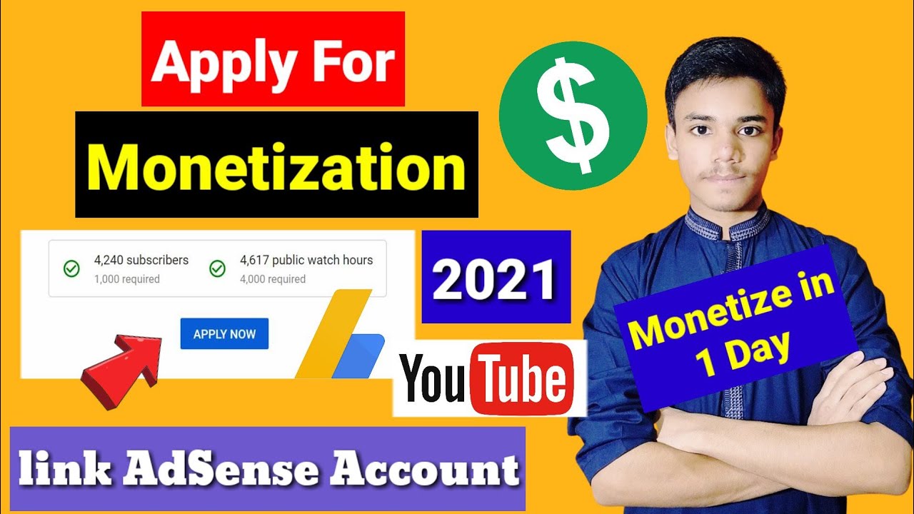 How To Apply For Monetization On YouTube 2021 | How To Apply For ...