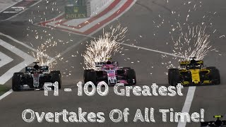F1 - 100 Greatest Overtakes Of All Time!