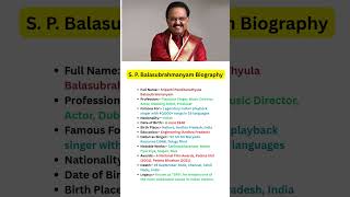 Download Lagu S. P. Balasubrahmanyam Biography | Legendary Playback Singer #Shorts MP3 Download Lagu S. P. Balasubrahmanyam Biography | Legendary Playback Singer #Shorts MP3