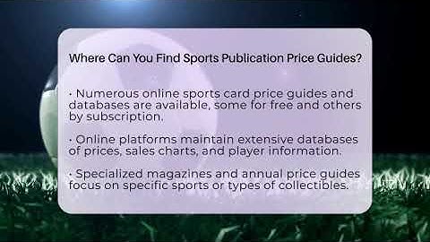 Where Can You Find Sports Publication Price Guides? - The Memorabilia Zone