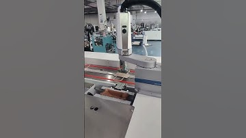 2 robot arm paper handle pasting machine|twisted rope handle bag production line