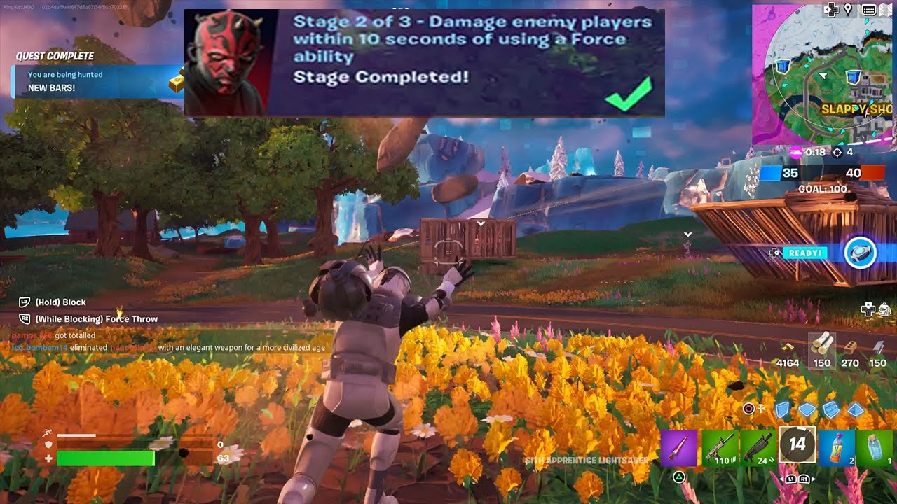 Damage enemy players within 10 seconds of using a Force ability