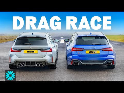 BMW M3 Touring v Audi RS6 1/4 MILE RACE