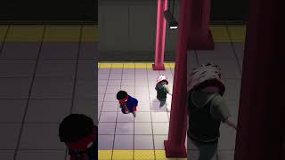 Pelea en el subterráneo termina mal shorts short youtubeshorts gangbeasts  shortvideo