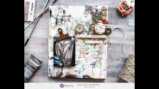 Message clipboard in Mixed Media Style - Live with Mallika