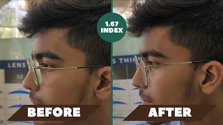 1.67 HI INDEX | Befor After #bluelightglasses #glasses @TheopticalPakistan