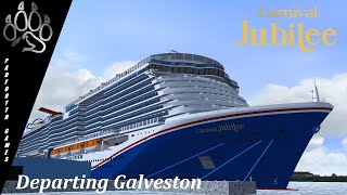 Carnival Jubilee Departing Galveston | 7 Night Caribbean Cruise | Virtual Sailor NG | Ship Simulator