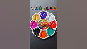 Guess the mixed color of squid game #satisfying #colormixing #sharkzhan