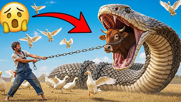 Brave Farmer BATTLES Giant Python to Save Poor Baby Goat