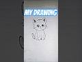 my first cat drawing 😼 || #cat #viral #shorts #youtubeshorts