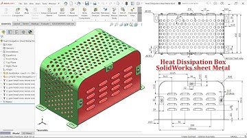 Heat Dissipation Sheet Metal Box Parts and Assembly in SolidWorks