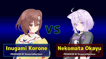 Korone Vs Okayu (Vrast! Gameplay) Vroid Fighting Game