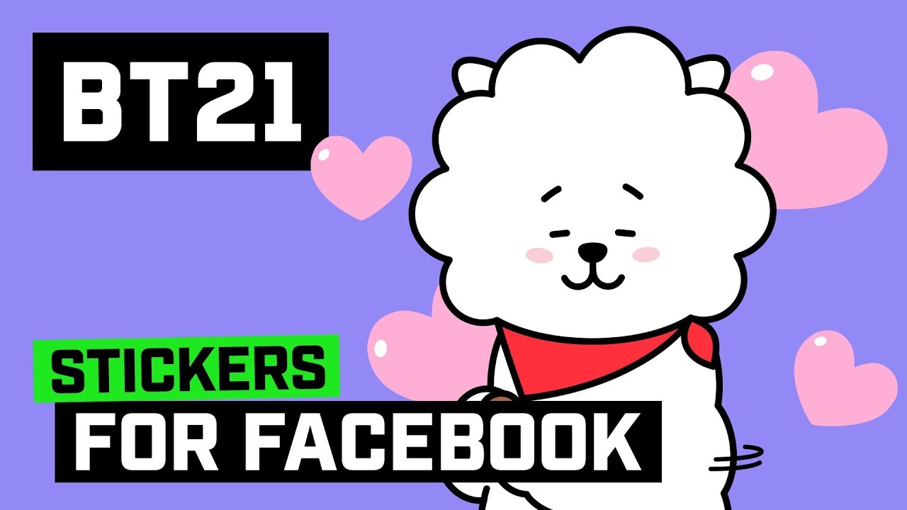 [BT21] Stickers For Facebook : Love & Peace