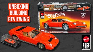 Mattel Brick Shop Lamborghini Miura SV Unboxing, Building, and Review
